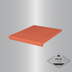 Клинкерная ступень венецианская рифленая, 01 Ruby red, 330x245x14