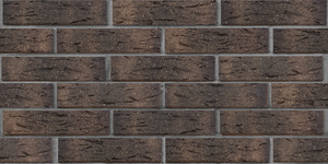 Кирпич облицовочный ЛСР, Графитовый с посыпкой, Рустик, 1НФ на сером шве