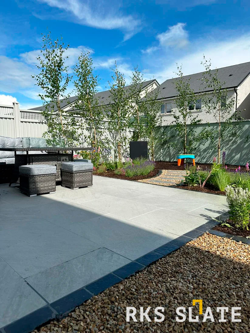 Брусчатка из известняка RKS Slate Belgian Black 200x100x40 мм 14