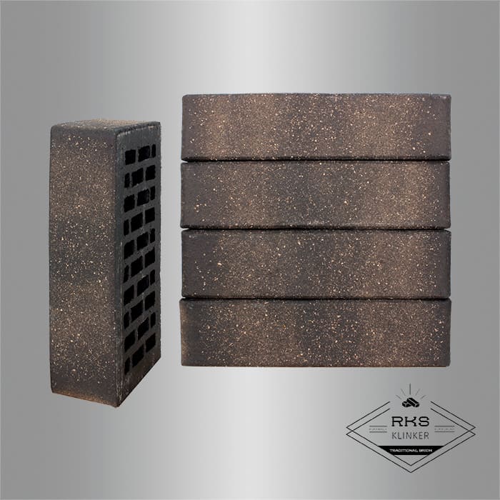 Кирпич облицовочный ЛСР, Графитовый с посыпкой, Гладкий, 1НФ в Краснодаре