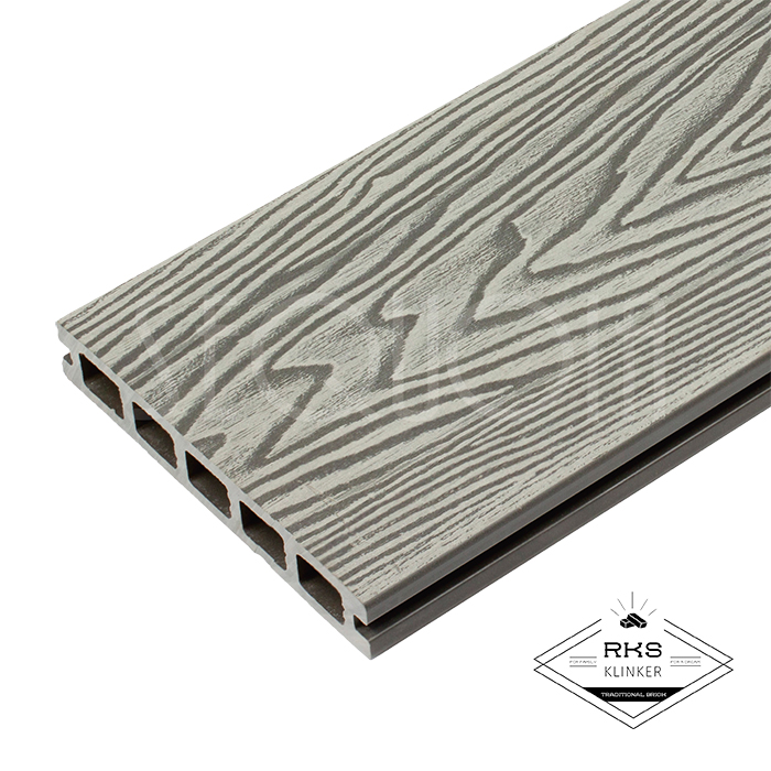 Террасная доска из ДПК SEQUOIA®, DUAL 3D WOOD, Grey, 146x24x4000 мм в Краснодаре