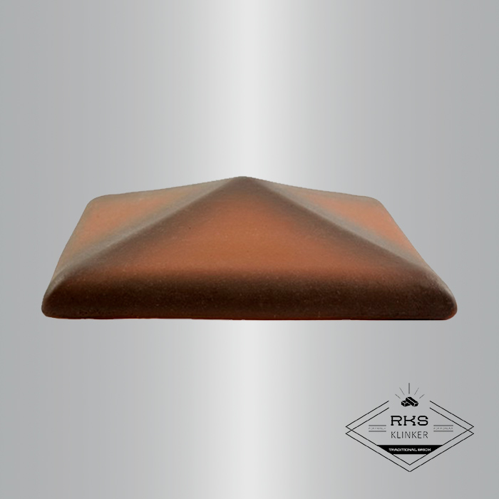 Клинкерный колпак на столб ZG Clinker, С42 425х425 мм, каштановый в Краснодаре