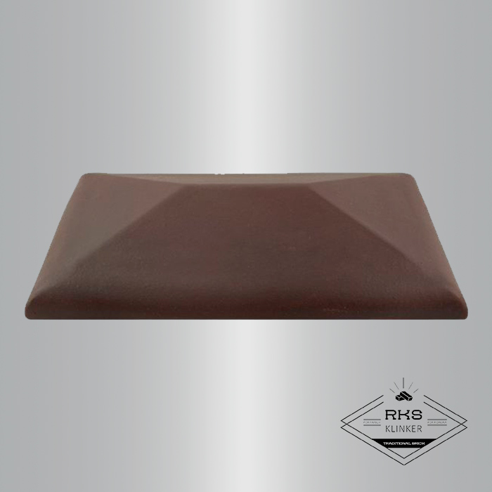 Клинкерный колпак на столб ZG Clinker, СР 300х425 мм, вишнёвый в Краснодаре
