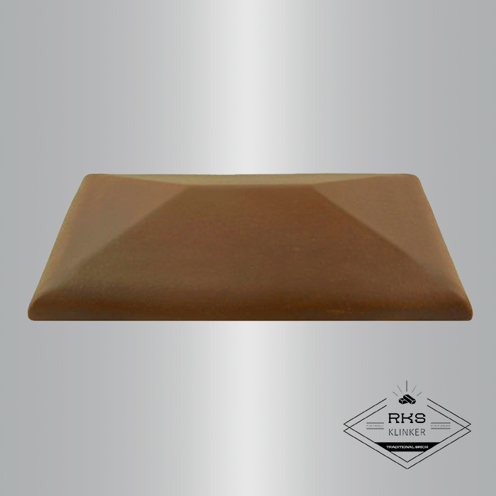 Клинкерный колпак на столб ZG Clinker, СР 300х425 мм, коричневый в Краснодаре