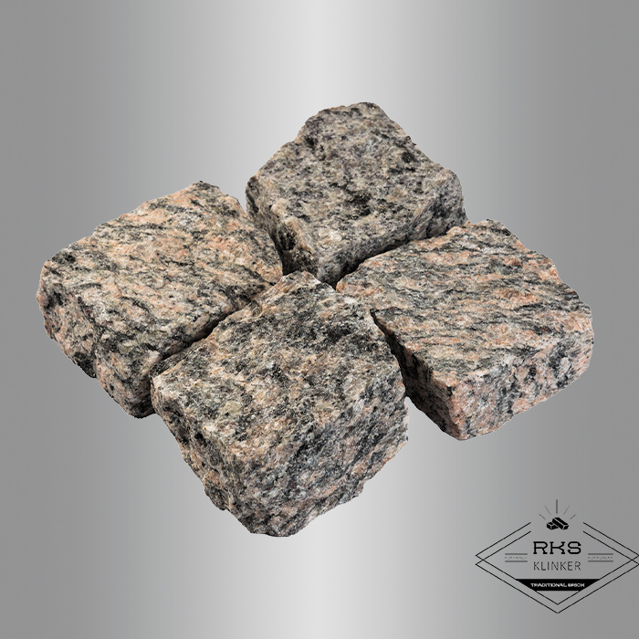 Гранитная брусчатка Ладожская, Колотая, 100x100x50 мм в Краснодаре