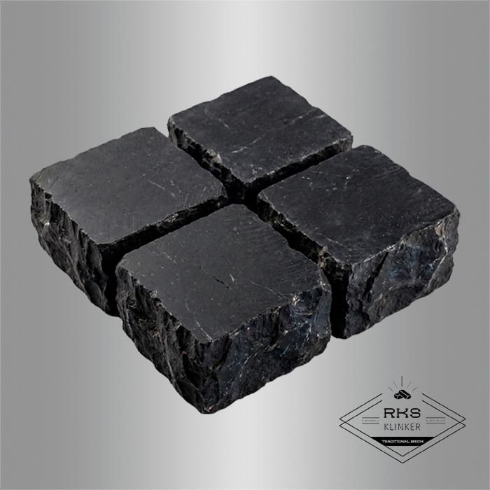 Брусчатка из известняка RKS Slate Belgian Black 100x100x40 мм в Краснодаре