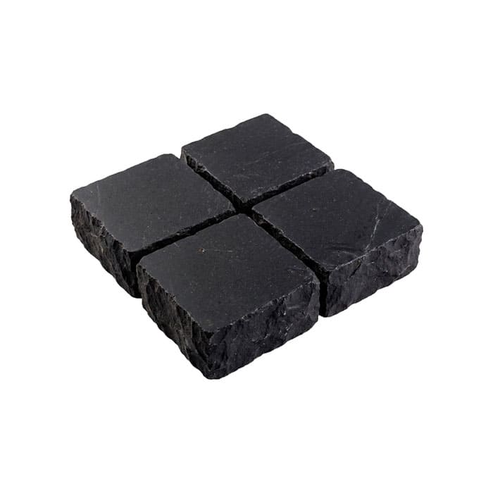 Брусчатка из известняка RKS Slate Belgian Black 100x100x30 мм в Краснодаре