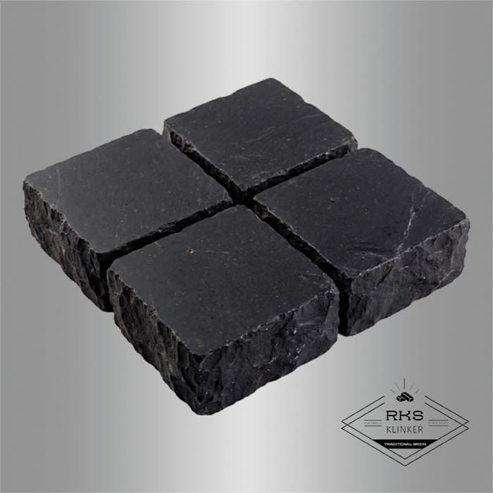 Брусчатка из известняка RKS Slate Belgian Black 100x100x30 мм в Краснодаре