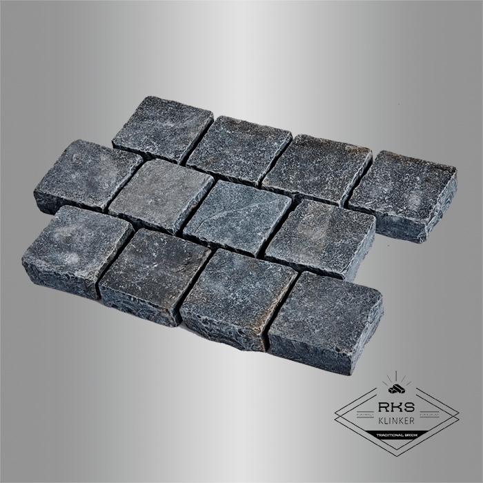Брусчатка из известняка RKS Slate Belgian Black 100x100x30 мм в Краснодаре