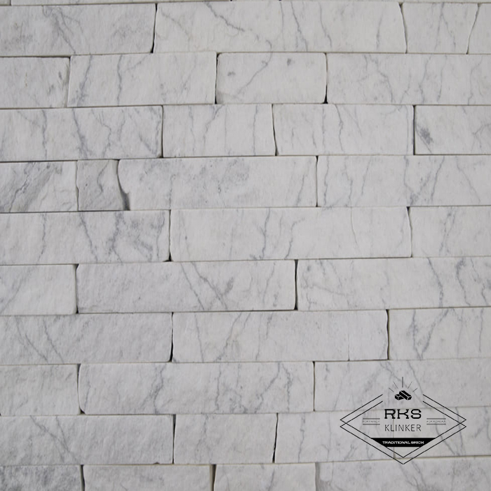 Фасадный камень Полоса - Мрамор Bianco Carrara в Краснодаре