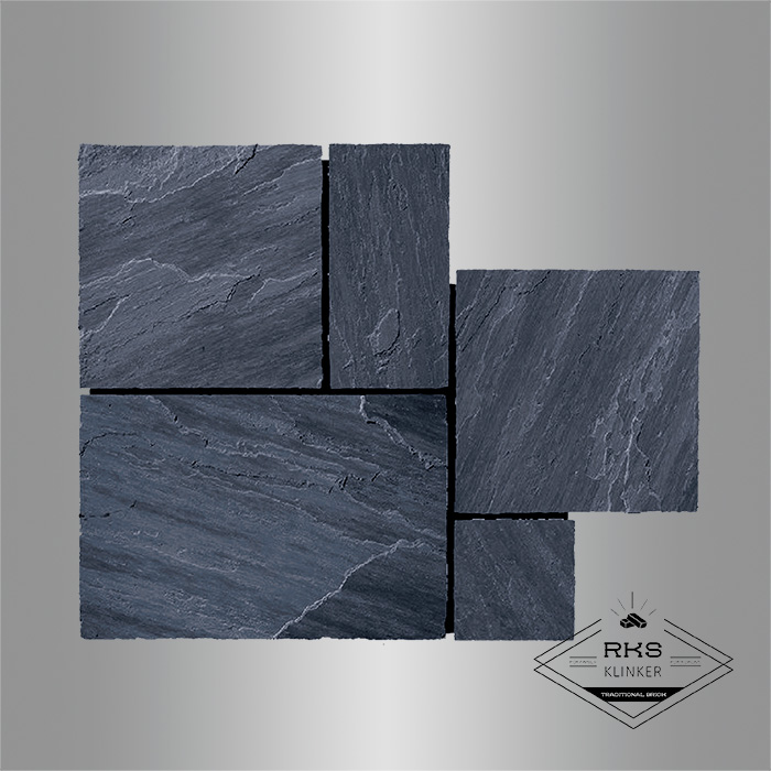 Мозаика из камня известняк RKS SLATE Belgian Black в Краснодаре
