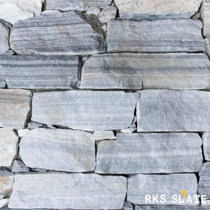 Фасадный облицовочный камень Cloudy Grey Quartz Strips в Краснодаре