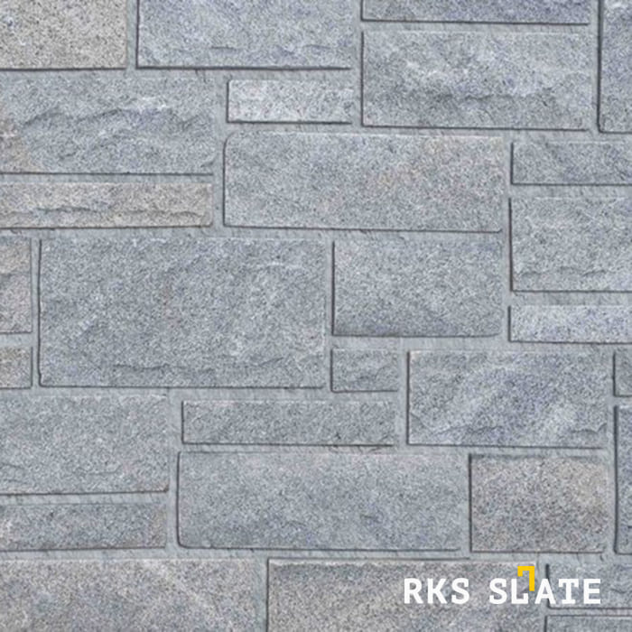 Фасадный облицовочный камень Grey Quartz Castle в Краснодаре