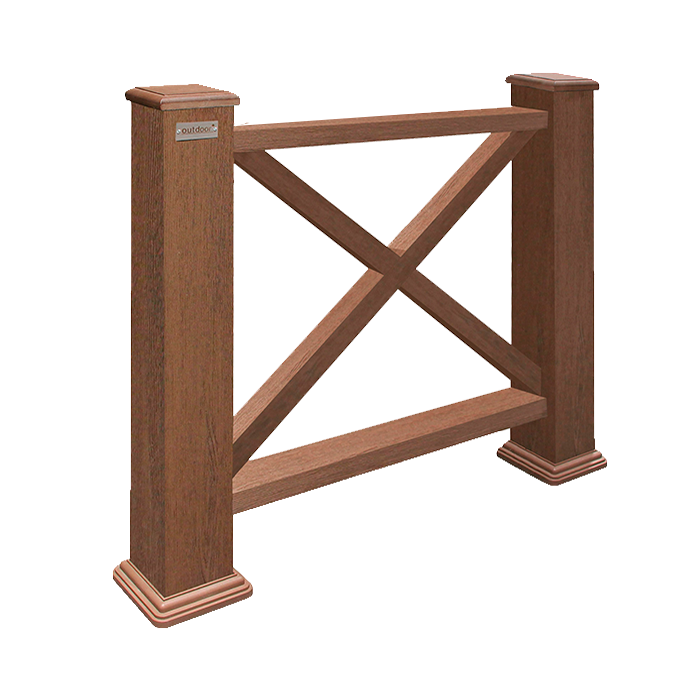 Ограждение из ДПК Outdoor, Кантри, 3D STORM, Brown в Краснодаре