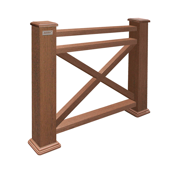Ограждение из ДПК Outdoor, Кантри плюс, 3D STORM, Brown в Краснодаре
