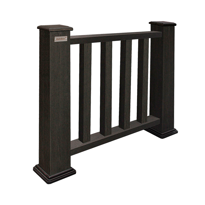 Ограждение из ДПК Outdoor, Классик, 3D STORM, Black в Краснодаре
