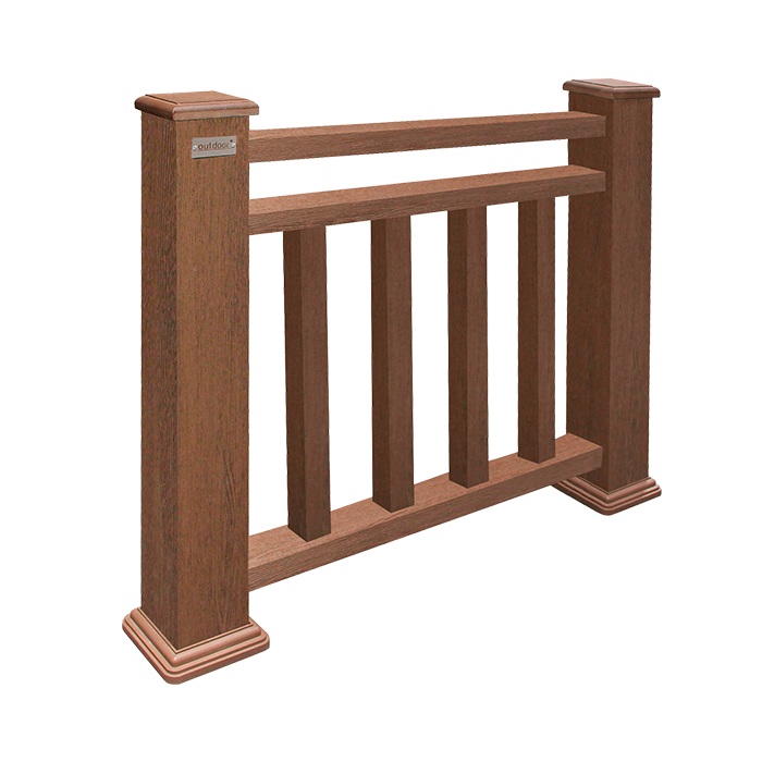 Ограждение из ДПК Outdoor, Классик плюс, 3D STORM, Brown в Краснодаре