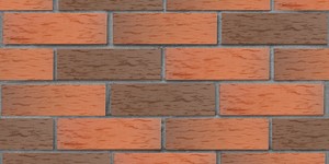 Клинкерный кирпич ЛСР Ноттингем красный флеш, Береста 0,7НФ на сером шве
