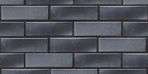 Клинкерный кирпич ЛСР Берген чёрно-серебристый, гладкий, 0,7НФ на черном шве