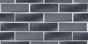 Клинкерный кирпич ЛСР Берген чёрно-серебристый, гладкий, 0,7НФ на белом шве