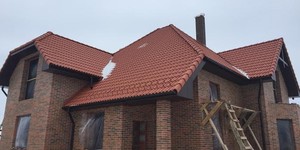 Двухэтажный дом из кирпича керамического Браер кладка, гладкий, 1НФ (1)