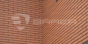 Кирпич облицовочный BRAER КРАСНЫЙ на фасаде дома фото (4)